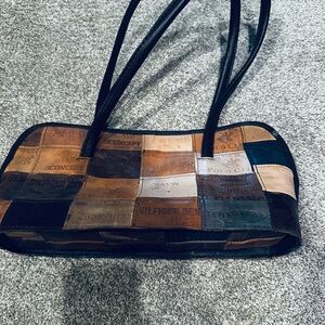 Elegant Patchwork Leather Shoulder Bag